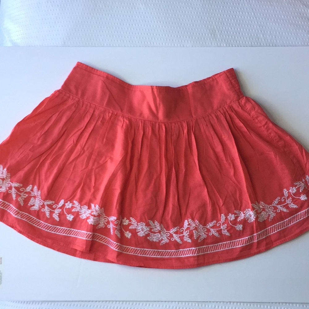 Aeropostale mini flair skirt with white embroidery
